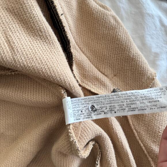 Stradivarius Women's Brown Plaid Cardigan Jacket Size Large Two Tone Sweater - Picture 3 of 13